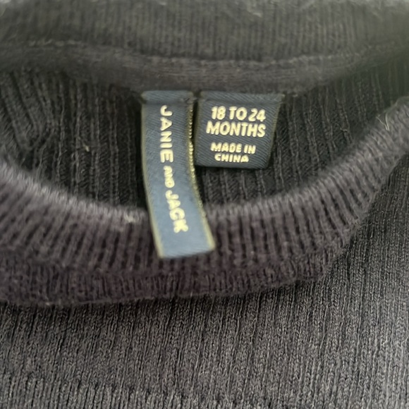 Janie and Jack size 18 to 24 months outfit. Light blue pant with a navy sweater. - Picture 6 of 12